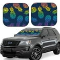 thumbnail image 1 of Haiem Abstract Bright Pineapple Fruit Retro Car Windshield Sun Shade (2 Pieces) Foldable Windshield Sun Shade Car Accessories for Truck SUV Pickup-Large, 1 of 7