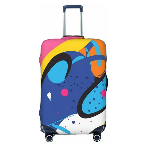 Haiem Abstract Color Splash Luggage Cover Printed Suitcase Covers for Luggage Elastic Washable Suitcase Protector Fits 18-32 Inch Luggage-X-Large