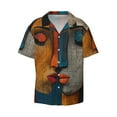 thumbnail image 1 of Haiem Abstract Colorful Duality Men's Casual Shirts Short Sleeve Button Down Shirts Fashion Textured Summer Beach Shirt-XX-Large, 1 of 7