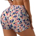 thumbnail image 1 of Haiem Abstract Leopard Print No Front Seam Biker Shorts for Women Yoga Workout Gym Bike Shorts with Tummy Control Moisture-Wicking-XX-Large, 1 of 9
