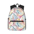 thumbnail image 1 of Haiem Abstract Marble Texture Lightweight Backpack for School, Classic Basic Water Resistant Casual Daypack for Travel with Bottle Side Pockets, 1 of 8