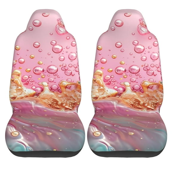 Haiem Abstract Pink Gold Splash Printed Car Seat Covers Set of 2, Universal Fit Car Seat Covers,Protective Seat Covers,Comfortable Car Seat Covers, Easy Installation Seat Covers, Vehicle Seat Covers