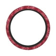 thumbnail image 1 of Haiem Abstract Red Marble Print Steering Wheel Cover 15 Inches for Women Men, Neoprene Anti-Slip Steering Wheel Grip Wrap Car Accessories Protective Case Cover for Vehicle Truck SUV, 1 of 8