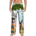 thumbnail image 1 of Haiem African Women Men's Pajama Pants Ultra Lightweight Pjs Bottoms Sleepwear Bottom Pants with Pocket Drawstring-Small, 1 of 9