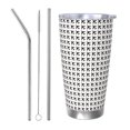 thumbnail image 1 of Haiem Airplane Printed 20oz Straight Skinny Car Cups With Insulated Cup Sleeve Portable Handle, Sports Travel Coffee Mug, Stainless Steel, Insulated-Straw Three-piece Set, 1 of 8