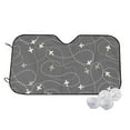 thumbnail image 1 of Haiem Airplane Routes Around The World Car Windshield Sun Shade - Blocks UV Rays Sun Visor Protector, Sunshade to Keep Your Vehicle Cool, Universal Fit SUV Van Sedan-Small, 1 of 7