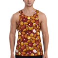 thumbnail image 1 of Haiem Almond Nuts Men Workout Tank Top Gym Bodybuilding Sleeveless Muscle T Shirts Athletic Tank Breathable Workout Shirt-Large, 1 of 8