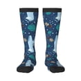 thumbnail image 1 of Haiem Alpaca Astronaut in Space Socks, Funny Novelty Crazy Design Cotton Socks Sports Socks Knee High Socks For Men, Women,1Pairs - Gift For Working Friends, 1 of 8