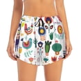 thumbnail image 1 of Haiem Alpaca Flower Women's 2 in 1 Running Shorts - Lightweight Athletic Workout Gym Yoga Breathable Sports Shorts Liner with Phone Pockets-Large, 1 of 9