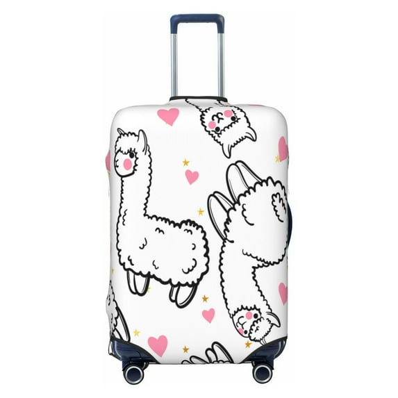 Haiem Alpacas And Hearts Luggage Cover,Durable, Washable Suitcase Protector With Anti-Scratch Technology - Keep Your Luggage Looking New Small