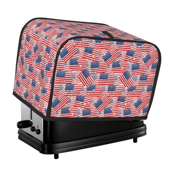 Haiem America Flags Print Toaster Covers 2 Slice Wide Slot,Bread Dust Cover & Fingerprint Protection,Bread Machine Cover,Appliance Covers