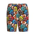 thumbnail image 1 of Haiem American Football Men's Pajama Short with Soft Woven Cotton Elastic Waistband Sleep Short-3X-Large, 1 of 9