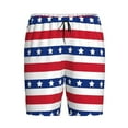 thumbnail image 1 of Haiem American Patriotic Stars And Stripes Men's Pajama Short with Soft Woven Cotton Elastic Waistband Sleep Short-Medium, 1 of 9