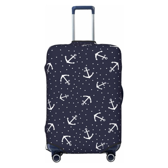 Haiem Anchor Luggage Cover Printed Suitcase Covers for Luggage Elastic Washable Suitcase Protector Fits 18-32 Inch Luggage-X-Large