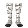 thumbnail image 1 of Haiem Anchors and Ropes Socks, Funny Novelty Crazy Design Cotton Socks Sports Socks Knee High Socks For Men, Women,1Pairs - Gift For Working Friends, 1 of 9