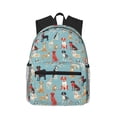 thumbnail image 1 of Haiem Animal Dog Lightweight Backpack for School, Classic Basic Water Resistant Casual Daypack for Travel with Bottle Side Pockets, 1 of 8
