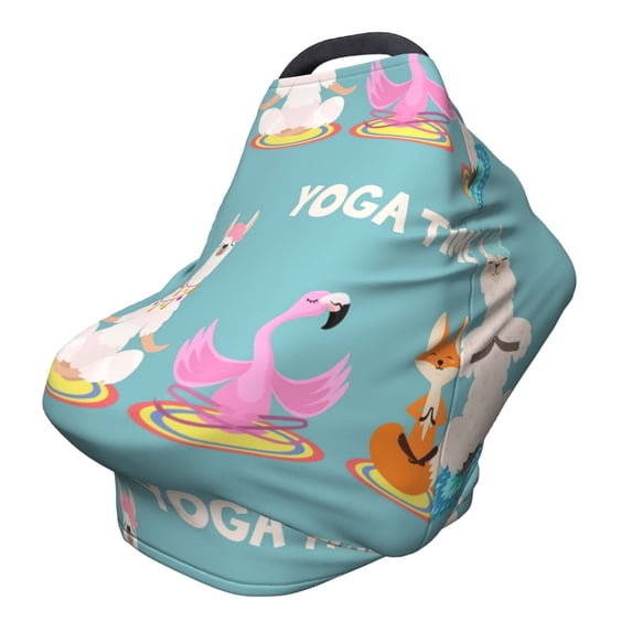 Haiem Animal Meditation Baby Nursing Cover & Nursing Poncho - Multi Use Cover for Baby Car Seat Canopy, Stroller Cover, 360°Full Privacy Breastfeeding Coverage