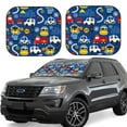 thumbnail image 1 of Haiem Animals Rescue Team Windshield Sun Shade: Universal Foldable 2-Piece Car Front Window Sunshade - Blocks Uv Rays, And Reduces Heat,Essential Car Accessory Small, 1 of 7