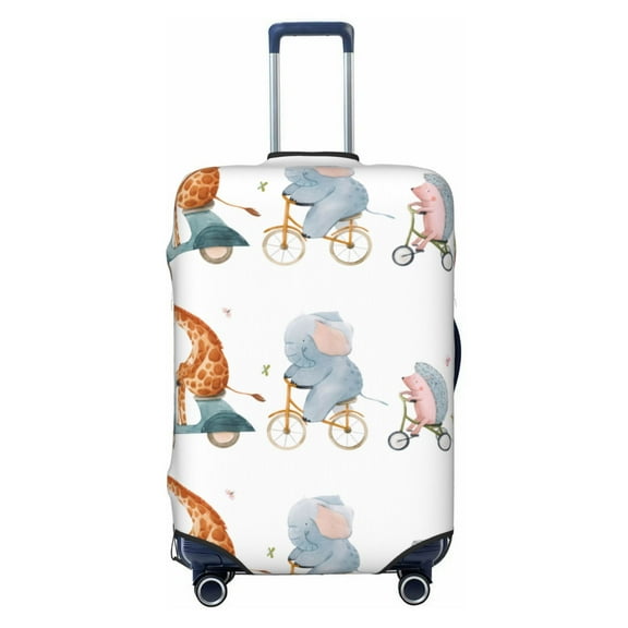 Haiem Animals in Transport Luggage Cover Printed Suitcase Covers for Luggage Elastic Washable Suitcase Protector Fits 18-32 Inch Luggage-Small