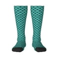 thumbnail image 1 of Haiem Aquamarine Glitter Socks, Funny Novelty Crazy Design Cotton Socks Sports Socks Knee High Socks For Men, Women,1Pairs - Gift For Working Friends, 1 of 9