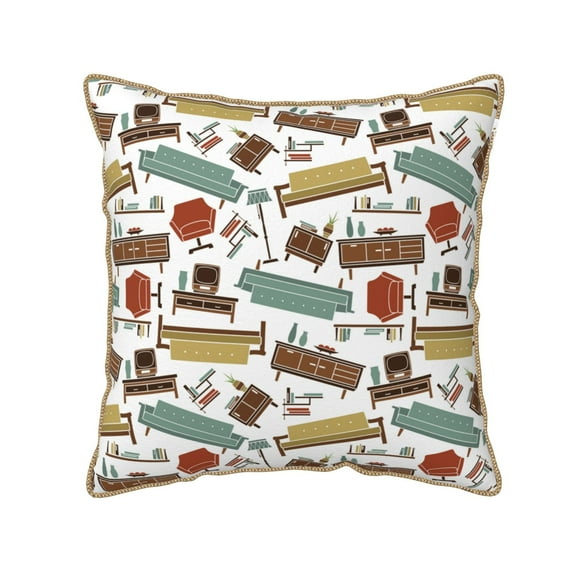 Haiem Art Of Living Print Velvet Soft Solid Decorative Square Throw Pillow Covers Set with Elegant Piping Christmas Cushion Case for Sofa Bedroom Car-18"x18"
