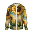 thumbnail image 1 of Haiem Artistic Oil Painting Sunflower UPF 50+ Fishing Shirts for Men Long Sleeve UV Sun Protection Hoodie Non-Mask Outdoor Hiking Shirts, 1 of 8