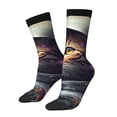 thumbnail image 1 of Haiem Astronaut Cat Pattern Crew Socks – Soft & Durable Moisture-wicking Socks, Stay-Up Fit for Business, Work, and Casual Wear Size 5-11, 1 of 6