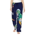 thumbnail image 1 of Haiem Astronaut Dinosaur and Space Women's Pajama Pants Ultra Lightweight Pjs Bottoms Sleepwear Bottom Pants With Pocket Drawstring-Large, 1 of 9