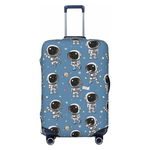 Haiem Cute Cartoon Astronaut Luggage Cover Printed Suitcase Covers for Luggage Elastic Washable Suitcase Protector Fits 18-32 Inch Luggage-X-Large