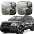 thumbnail image 1 of Haiem Autumn Dragon Mountain View Car Windshield Sun Shade (2 Pieces) Foldable Windshield Sun Shade Car Accessories for Truck SUV Pickup-Large, 1 of 7