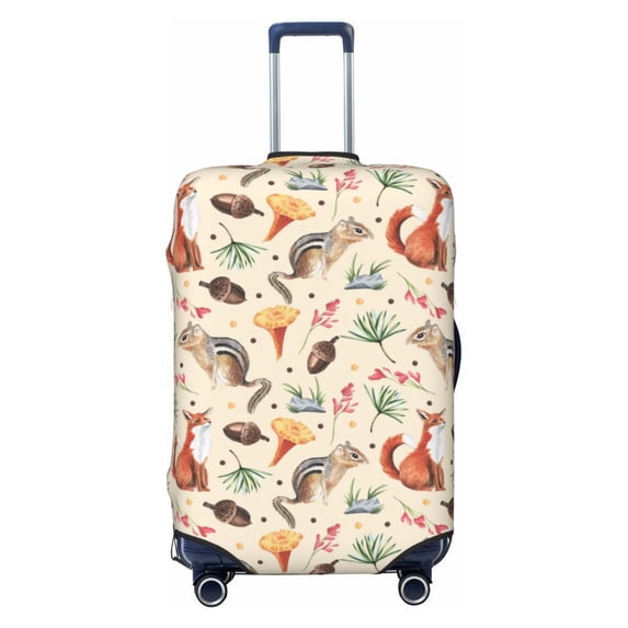 Haiem Autumn Forest Animals Luggage Cover Printed Suitcase Covers for Luggage Elastic Washable Suitcase Protector Fits 18-32 Inch Luggage-X-Large
