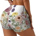thumbnail image 1 of Haiem Autumn Garden No Front Seam Biker Shorts for Women Yoga Workout Gym Bike Shorts with Tummy Control Moisture-Wicking-XX-Large, 1 of 9