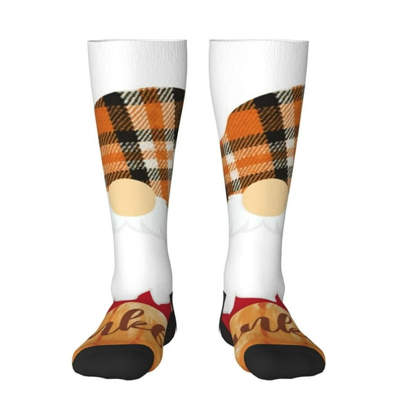 Haiem Autumn Gnomes Socks, Funny Novelty Crazy Design Cotton Socks Sports Socks Knee High Socks For Men, Women,1Pairs - Gift For Working Friends