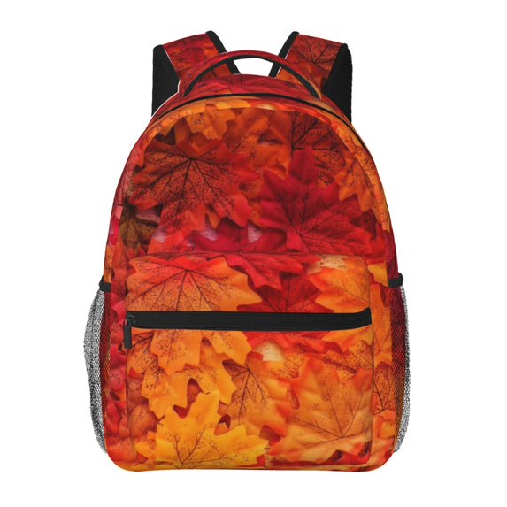 Haiem Autumn Leaf Printed School Backpack,Casual Travel Lightweight Backpack,Durable Comfortable Multifunctional Backpack,Laptop Backpack