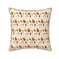 thumbnail image 1 of Haiem Autumn Pears Print Velvet Soft Solid Decorative Square Throw Pillow Covers Set with Elegant Piping Christmas Cushion Case for Sofa Bedroom Car-18"x18", 1 of 8