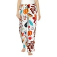 thumbnail image 1 of Haiem Autumn Pumpkins Fall Leaves Women's Pajama Pants Ultra Lightweight Pjs Bottoms Sleepwear Bottom Pants With Pocket Drawstring-Small, 1 of 9