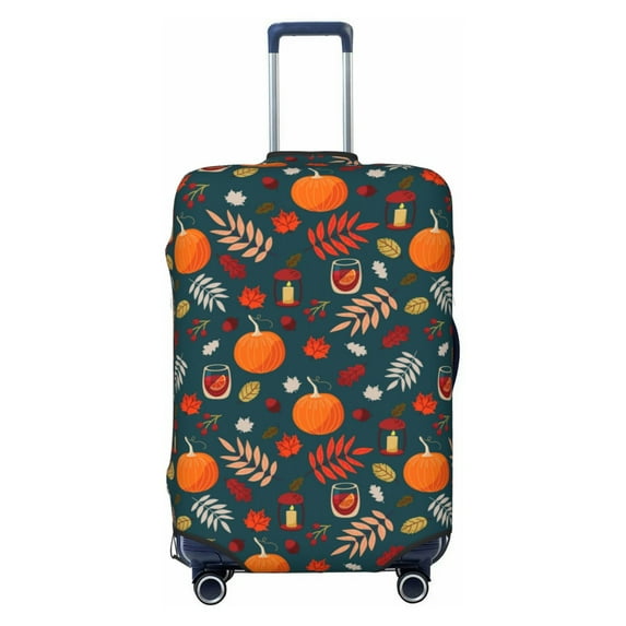 Haiem Autumn with Pumpkins Luggage Cover Printed Suitcase Covers for Luggage Elastic Washable Suitcase Protector Fits 18-32 Inch Luggage-Large