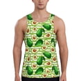 thumbnail image 1 of Haiem Avocado Green Striped Men Workout Tank Top Gym Bodybuilding Sleeveless Muscle T Shirts Athletic Tank Breathable Workout Shirt-3X-Large, 1 of 9