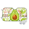 thumbnail image 1 of Haiem Avocado Keep Calm Car Windshield Sun Shade - Blocks UV Rays Sun Visor Protector, Sunshade to Keep Your Vehicle Cool, Universal Fit SUV Van Sedan-Medium, 1 of 7