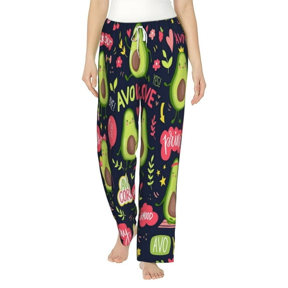 Haiem Avocado Love Women's Pajama Pants Ultra Lightweight Pjs Bottoms Sleepwear Bottom Pants With Pocket Drawstring-XX-Large