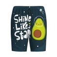thumbnail image 1 of Haiem Avocado in Space1 Men's Pajama Short with Soft Woven Cotton Elastic Waistband Sleep Short-Small, 1 of 9