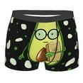 thumbnail image 1 of Haiem Avocado with Glasses Men's Boxer Briefs, Every Day Comfort Stretch Cotton Moisture-Wicking Underwear-X-Large, 1 of 9