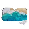 thumbnail image 1 of Haiem Beach Car Windshield Sun Shade - Blocks UV Rays Sun Visor Protector, Sunshade to Keep Your Vehicle Cool, Universal Fit SUV Van Sedan-Small, 1 of 7