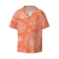 thumbnail image 1 of Haiem Beautiful Corals Men's Casual Shirts Short Sleeve Button Down Shirts Fashion Textured Summer Beach Shirt-Large, 1 of 7