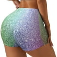 thumbnail image 1 of Haiem Beautiful Glitter No Front Seam Biker Shorts for Women Yoga Workout Gym Bike Shorts with Tummy Control Moisture-Wicking-XX-Large, 1 of 9