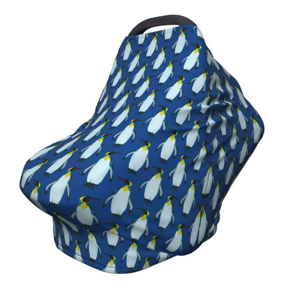 Haiem Beautiful King Penguin Pattern Baby Nursing Cover & Nursing Poncho - Multi Use Cover for Baby Car Seat Canopy, Stroller Cover, 360°Full Privacy Breastfeeding Coverage