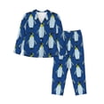 thumbnail image 1 of Haiem Beautiful King Penguin Pattern Pattern Women’s Long-sleeve Sleepwear,Sleepwear Set,2-piece Loungewear Set,Soft PJs Comfy Nightwear with Pockets-XX-Large, 1 of 7