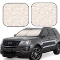 thumbnail image 1 of Haiem Beautiful Rabbit Car Windshield Sun Shade (2 Pieces) Foldable Windshield Sun Shade Car Accessories for Truck SUV Pickup-Large, 1 of 7