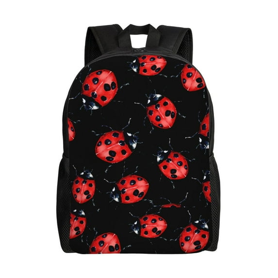 Haiem Beautiful Red Ladybug Backpack - Stylish and Durable 15-inch Laptop Backpack with Waterproof Oxford Fabric