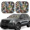 thumbnail image 1 of Haiem Beer Caps Windshield Sun Shade: Universal Foldable 2-Piece Car Front Window Sunshade - Blocks Uv Rays, And Reduces Heat,Essential Car Accessory Small, 1 of 7